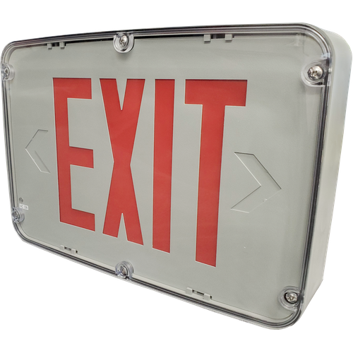 Best Lighting Hazloc Exit Red/Gray AC 1-F (HLWLEZU1RG)
