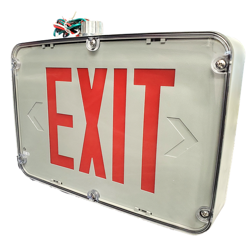 Best Lighting Hazloc Exit Red/Gray AC 1-F (HLWLEZU1RG)