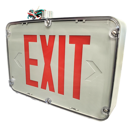 Best Lighting Hazloc Exit Red/Gray AC 1-F (HLWLEZU1RG)