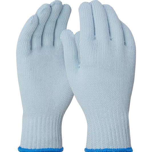 PIP MED WEIGHT Knit COTT/RECYCLED Polyester Glove-blue, 12 Pairs/Pack