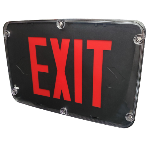 Best Lighting NEMA4X Exit Red/Black BAT Back-UP 1-F (INDWLEZU1RBEM)
