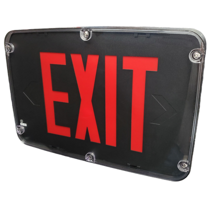 Best Lighting NEMA4X Exit Red/Black BAT Back-UP 1-F (INDWLEZU1RBEM)