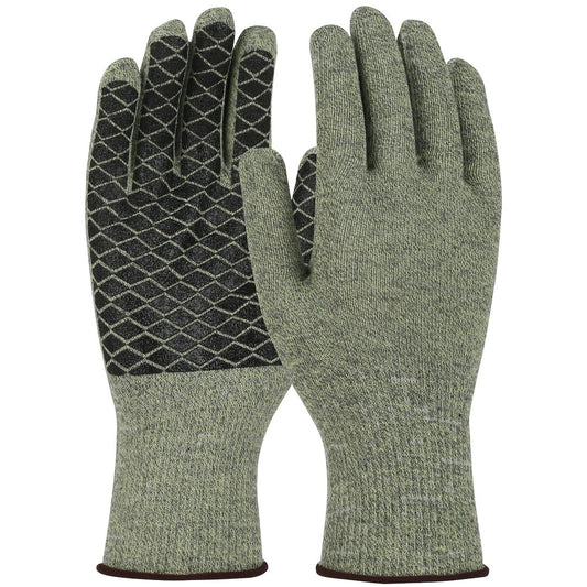 PIP Knit ATA/ELASTANE GLOVEW/PVC Grip ON Palm L, 12 Pairs/Pack