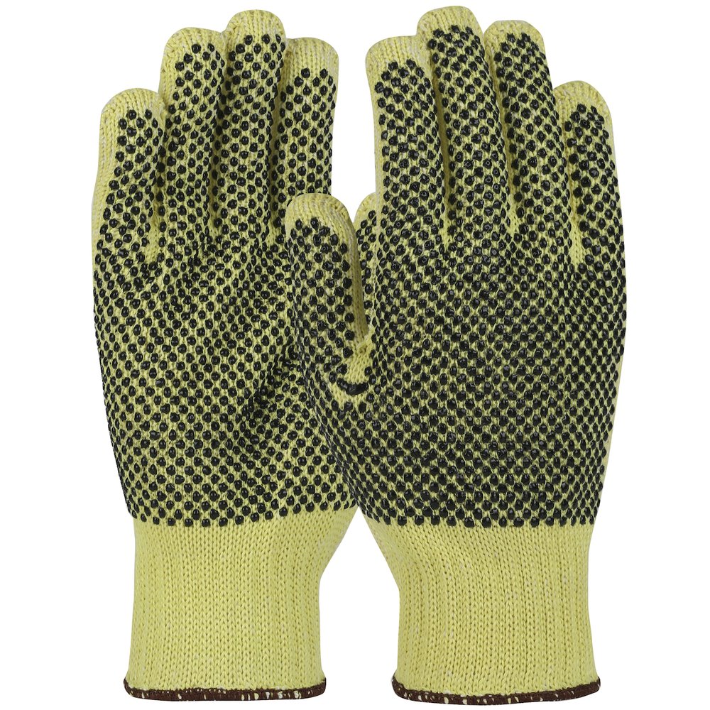 PIP HVY WGT Knir ATA/ Cott Glove PVC Grip-dbl Side M, 12 Pairs/Pack