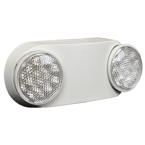 Best Lighting 2 Head Oval LOW-Prof LED Emergency Unit White (OEMW)