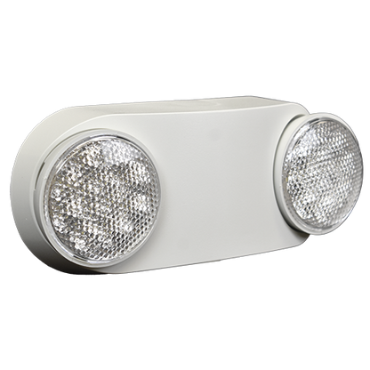 Best Lighting 2 Head Oval LOW-Prof LED Emergency Unit White (OEMW)
