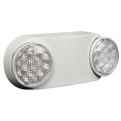 Best Lighting 2 Head Oval LOW-Prof LED Emergency Unit White (OEMW)
