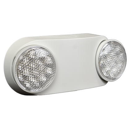 Best Lighting 2 Head Oval LOW-Prof LED Emergency Unit White (OEMW)