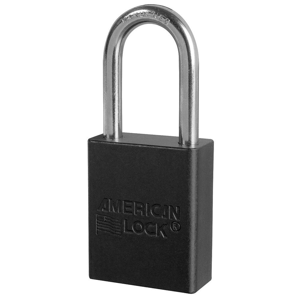American Lock Black Safety Lock-out Padlock Aluminum BO