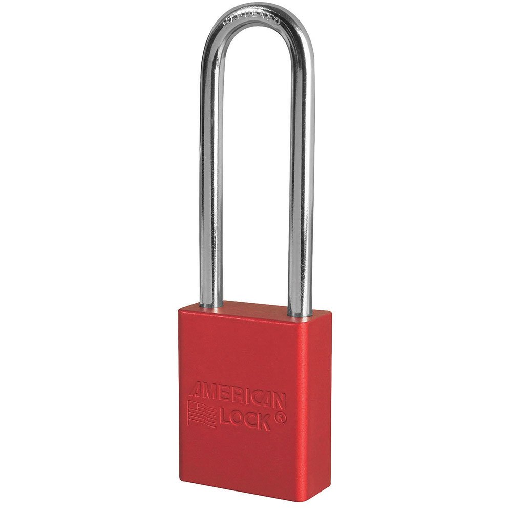 American Lock RED 6 Pin Security Padlock Color Coded, 6/Box