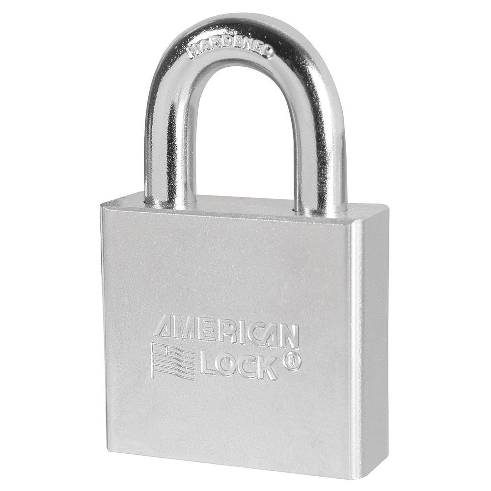 American Lock Chrome Plated 5 Pin Tumbler Padlock, 6/Box