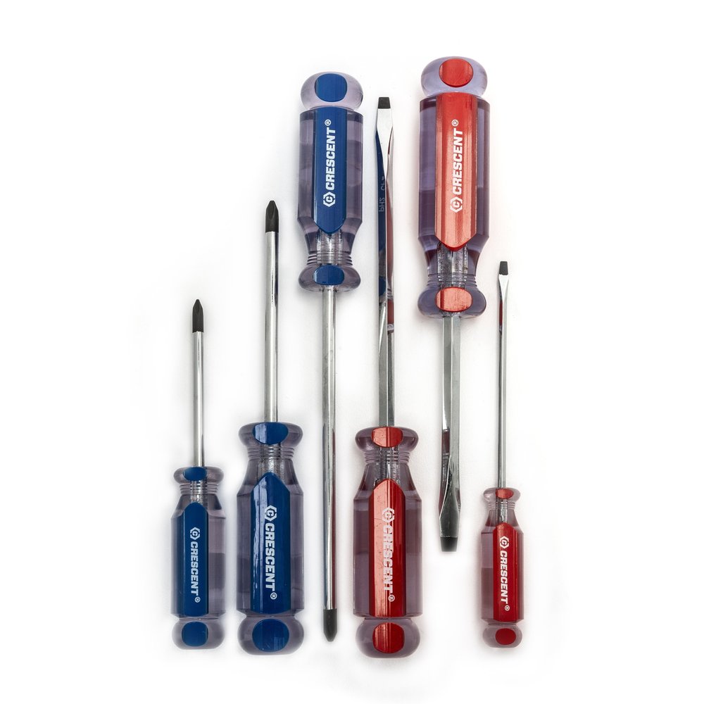 Crescent 6PC Acetate Grip Screwdriver Set