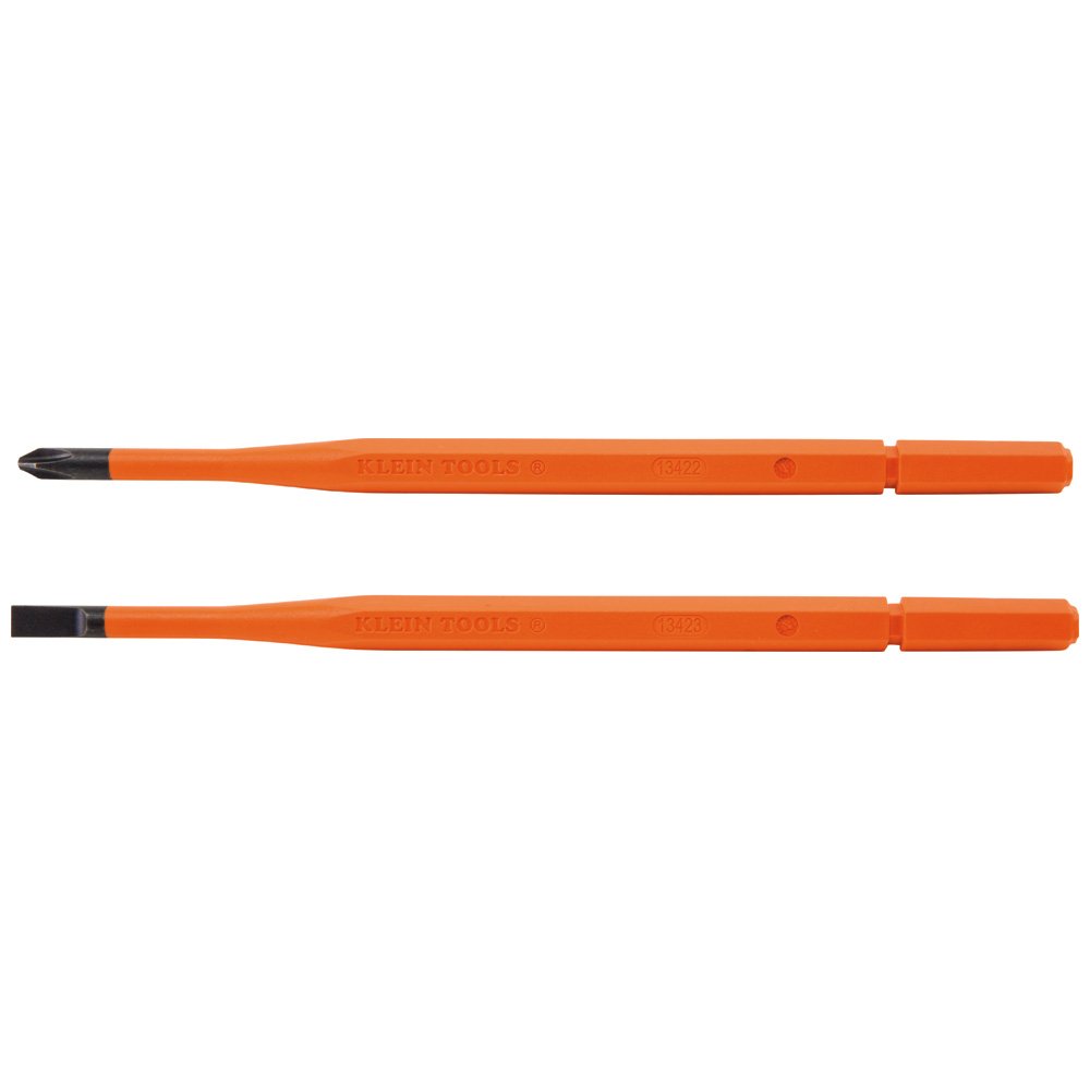 Klein Tools Screwdriver Blades Insulated Single-end, 2/Pack