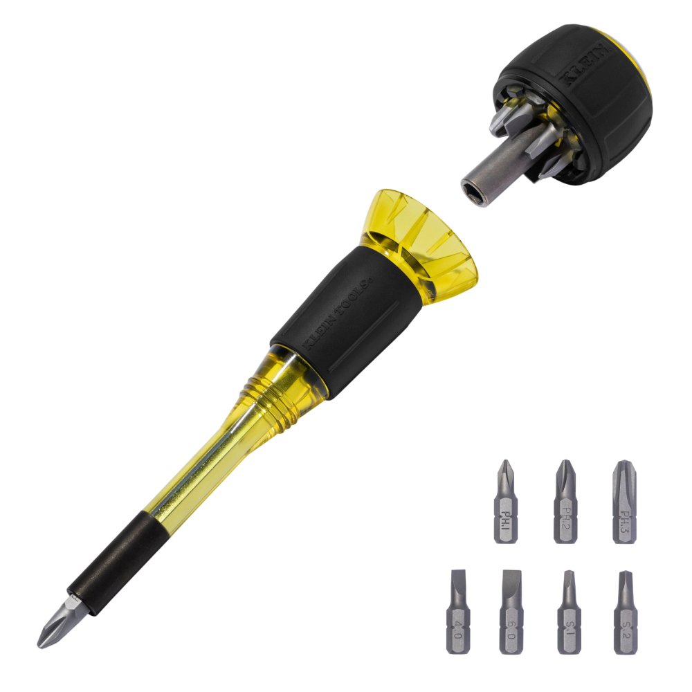 Klein Tools 8-IN-1 Tru-grip Screwdriver With Stubby