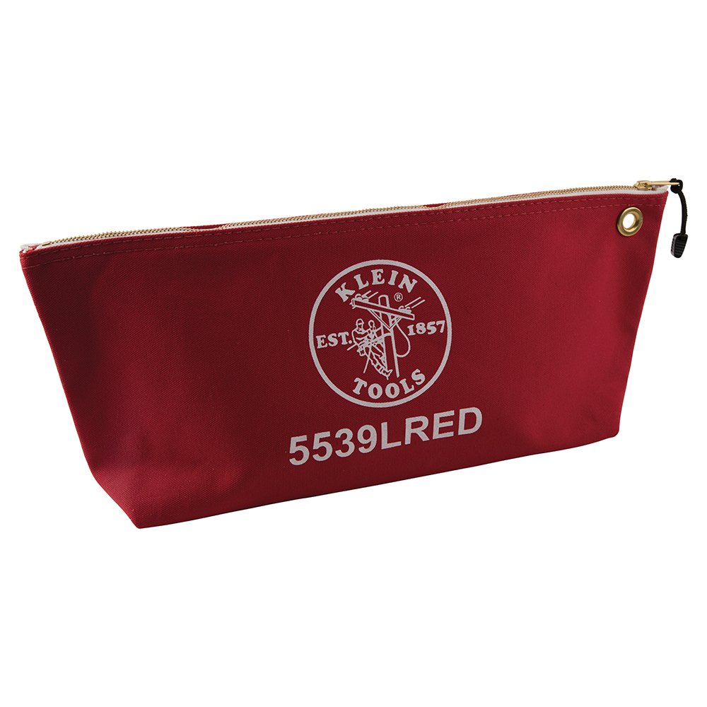 Klein Tools Canvas Bag With Zipper Large RED