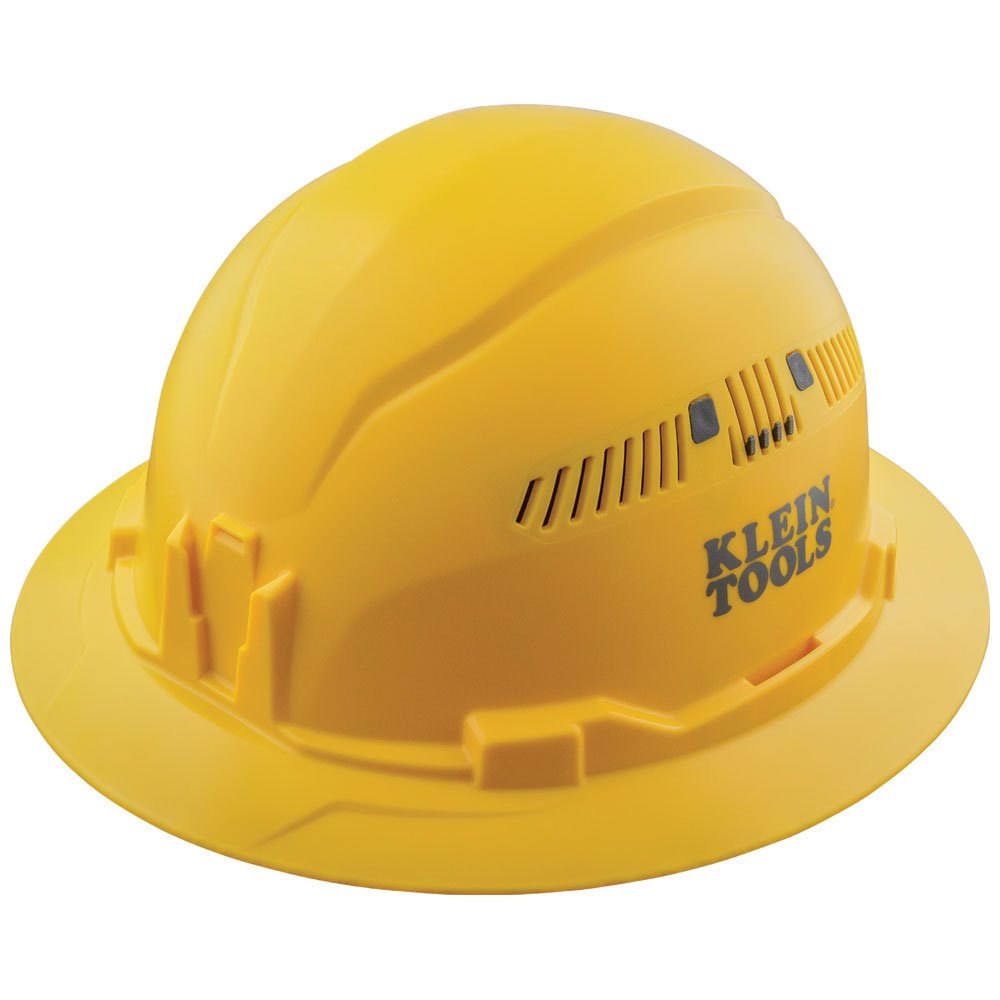 Klein Tools Hard Hat Vented Full Brim Style Yellow