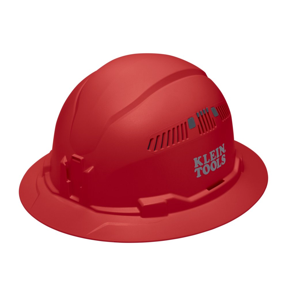 Klein Tools Hard Hat Vented Full Brim Style RED