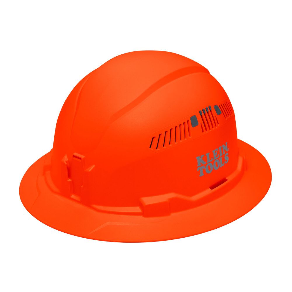 Klein Tools Hard Hat Vented Full Brim Style HI VIS OR