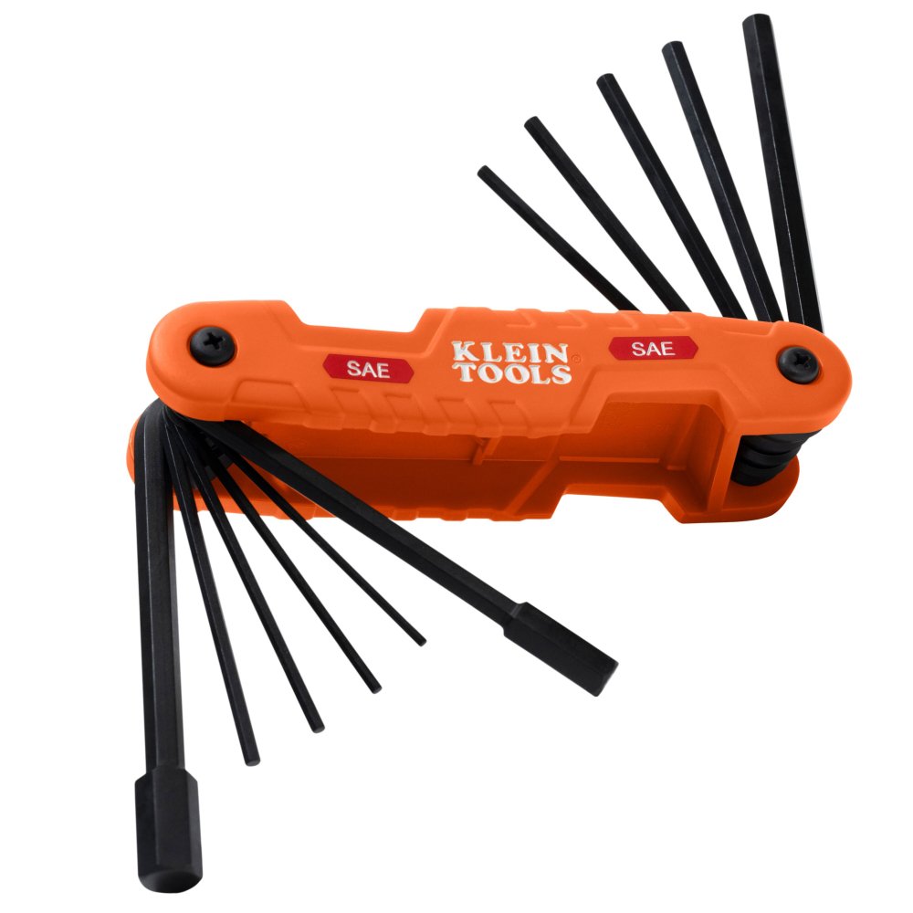 Klein Tools PRO Folding Hex Key Set 11 Fract Inch-sized Key