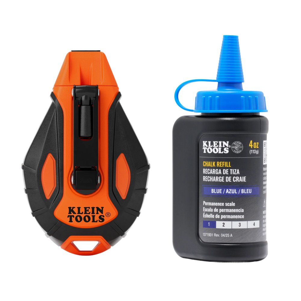 Klein Tools Smooth Retractable Chalkreel 100' W/BL Refill