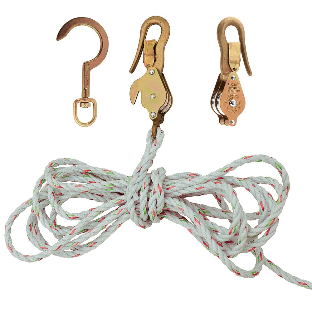 Klein Tools Block & Tackle- W/ Guarded Snap & Swivel Hooks