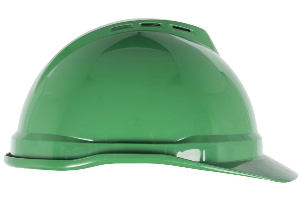 MSA V-gard Vented Green Hardcap 6 Point Susp.