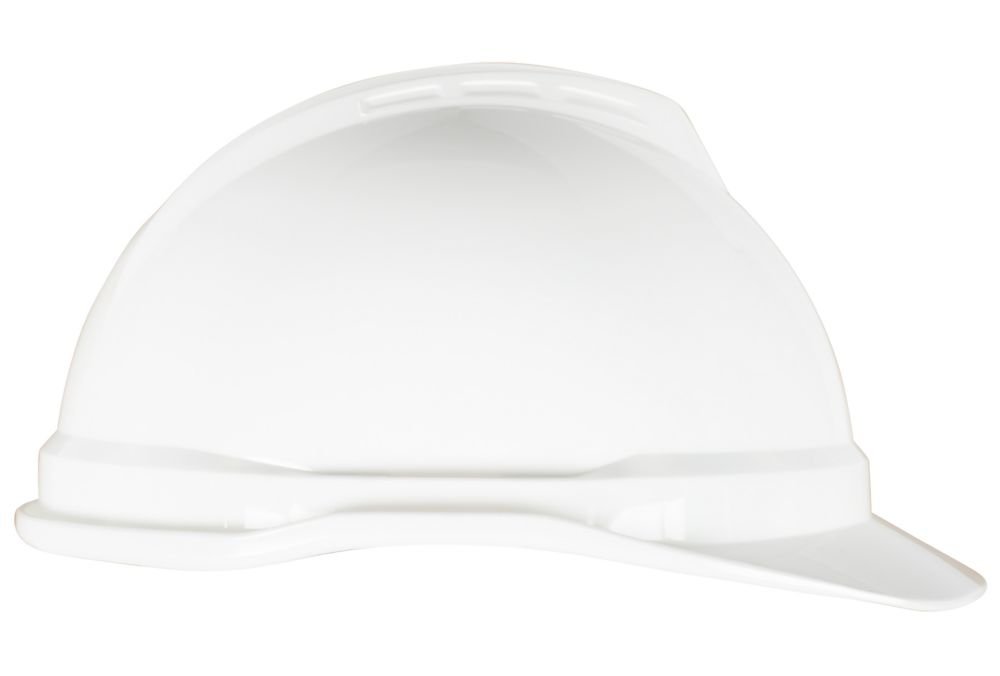 MSA Cap V-gd 500 Non-vntd 4PT Ratchet WHT