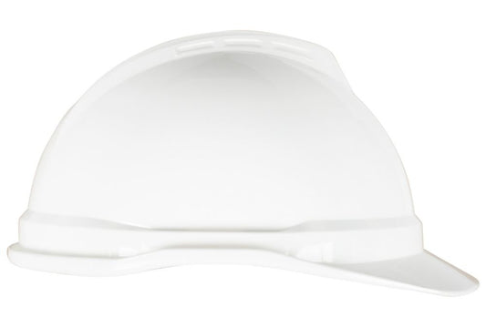 MSA Cap V-gd 500 Non-vntd 4PT Ratchet WHITE