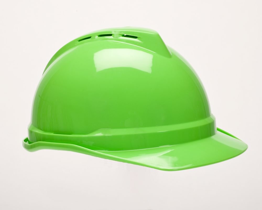 MSA V-gard Vented Lime Greenhd Cap 4 PT Susp.