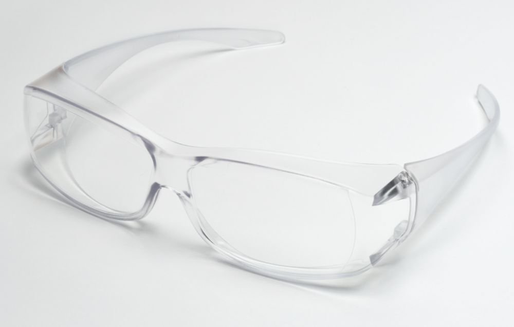 MSA Clear Lens For USE Oversml TO Med. RX Glasses, 12/Case