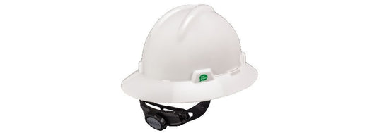 MSA Hat V-gard Green Assy White