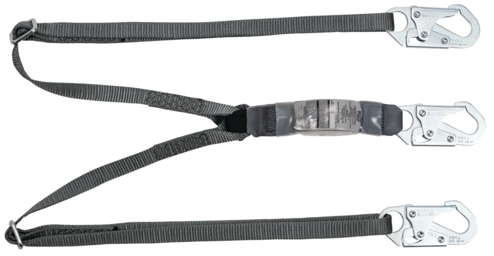 MSA EA Lanyard Sm.snap ADJ Twin 6' ANSI