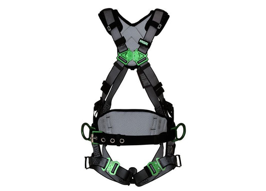 MSA Harn V-fit Const SXL Bk&hip D Qcls Shpad