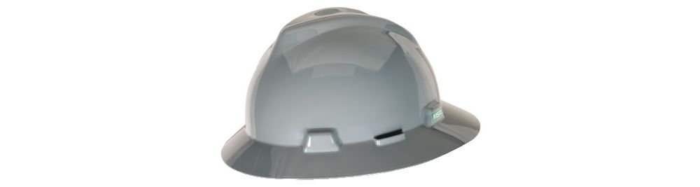 MSA Gray V-gard Slotted Fullbrim