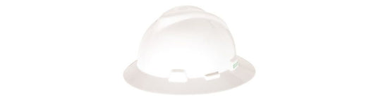 MSA White V-gard Slotted Hat