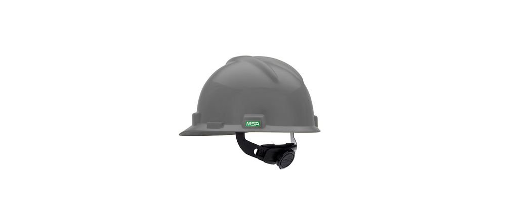 MSA Gray V-gard Hard Cap