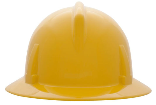 MSA Yellow Topgard Hat W/RATCHET Suspension