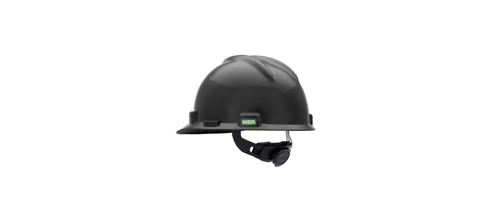 MSA Black V-gard Cap With Ratchet Suspension