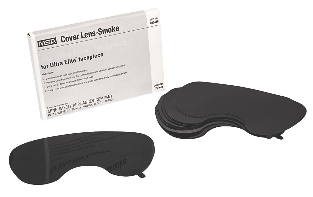 MSA Lens Cover Smoke Ultra-el, 25/Box