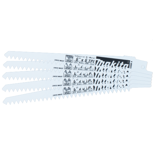 Makita 6" 6TPI Drywall & Plaster Recip, 5/Pack