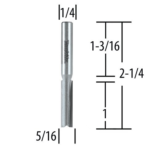 Makita 5/16" Straight Router Bit Carbide Tip