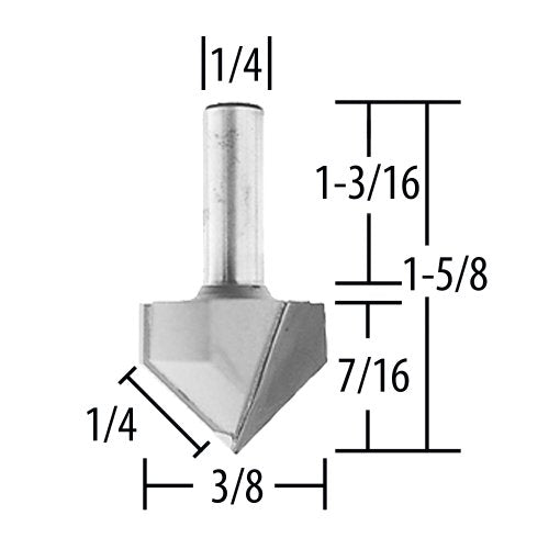 Makita 3/8" VEE Grooving Routerbit Carbide Tip