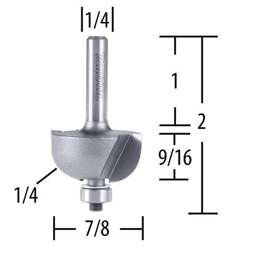 Makita Router Bit 1/4" Cove CT