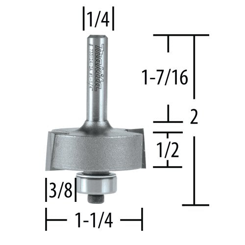 Makita 3/8" CT Rabbeting Routerbit