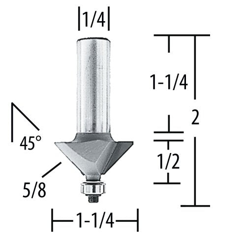 Makita Router Bit 45DEG Chamfering CT