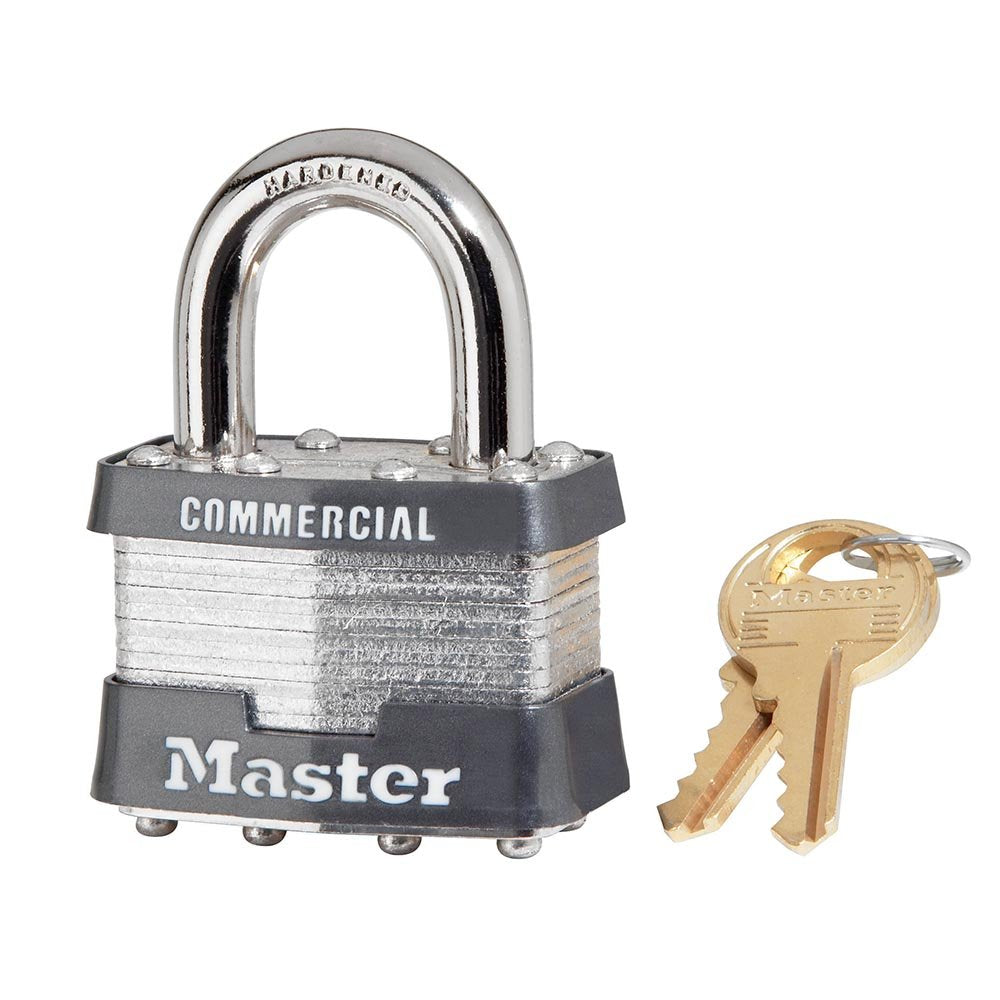 Master Lock 1-3/4IN W Laminated Steel Pin Tumbler Padlock, 6/Box