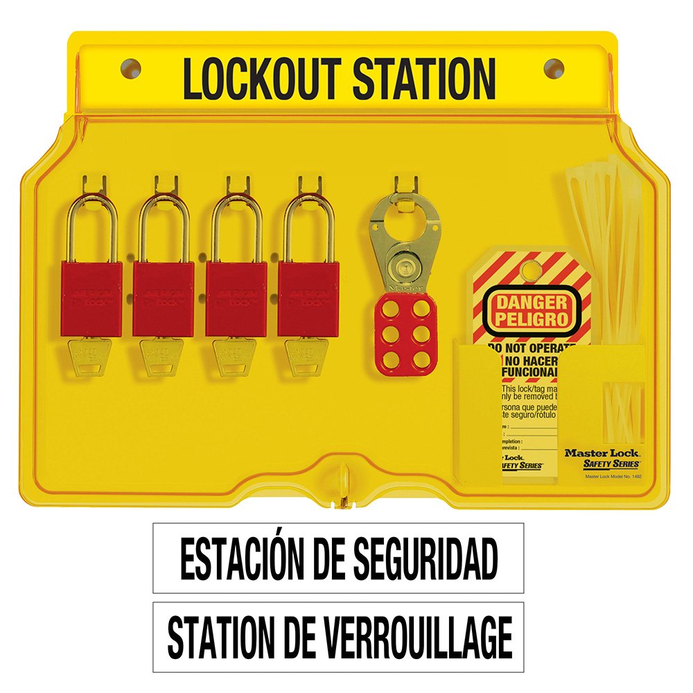 Master Lock SPANISH/ENGLISH 4LOCK Station Aluminum Padlocks