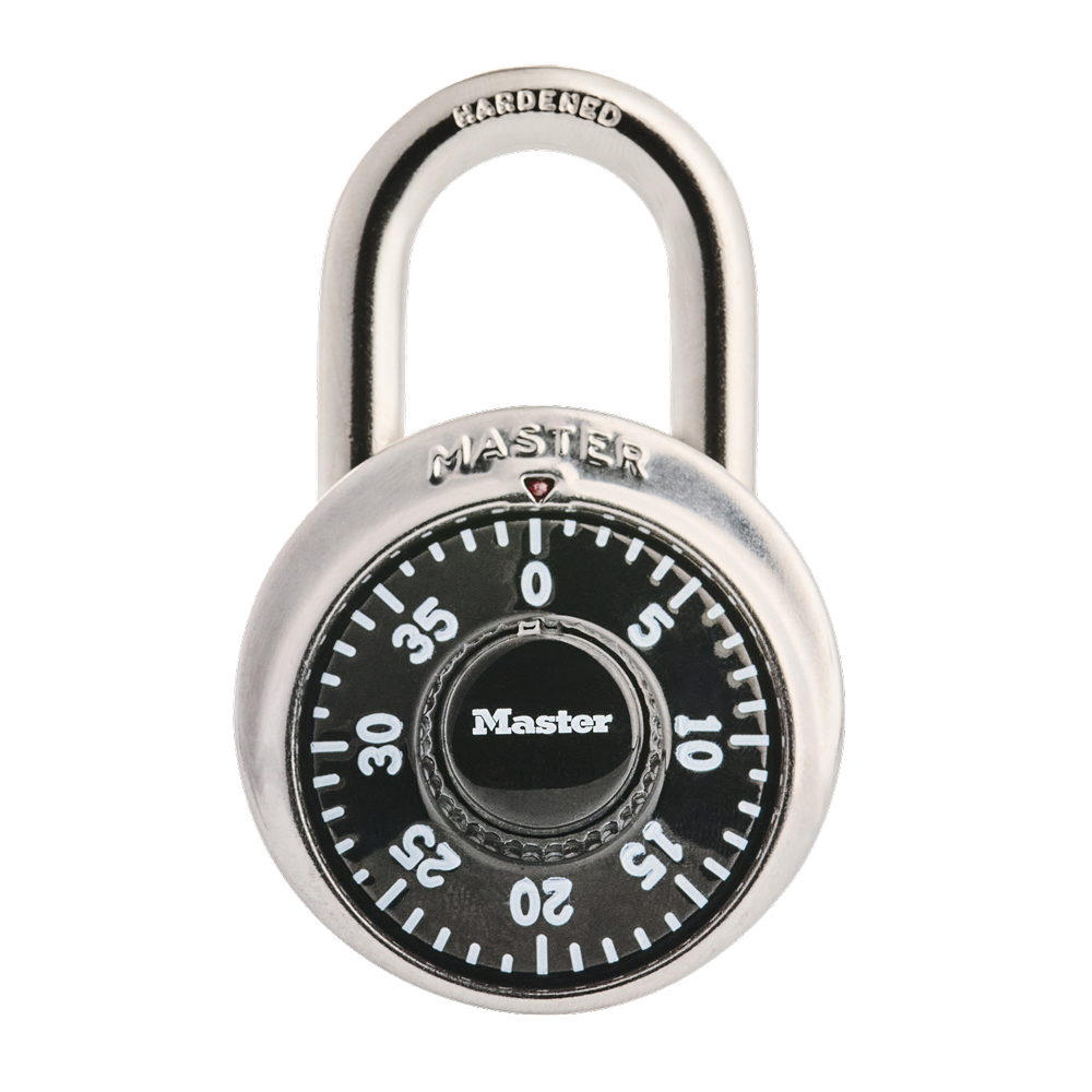 Master Lock 3 Digit Dialing Combpadlock SS, 6/Box