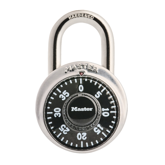 Master Lock 3 Digit Dialing Combpadlock SS, 6/Box