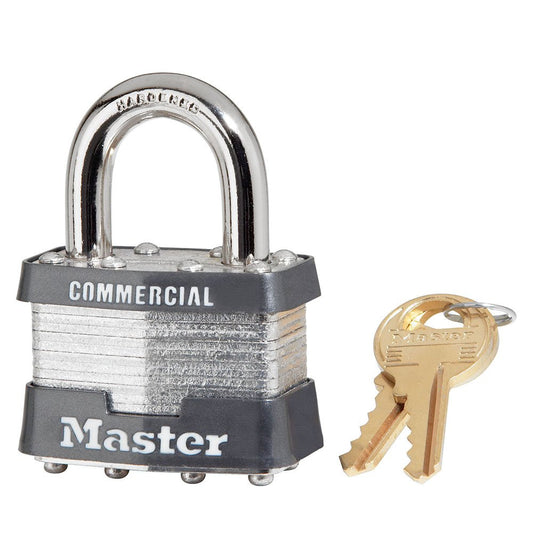 Master Lock 4 Pin Tumbler Safety Padlock Keyed Different, 4/Box